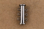 20mm x 10mm Gunmetal 3 Loop Magnetic Slide Clasp #CLC188-General Bead