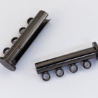 26mm x 10mm Gunmetal 4 Loop Magnetic Slide Clasp #CLC189-General Bead