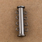 26mm x 10mm Gunmetal 4 Loop Magnetic Slide Clasp #CLC189-General Bead