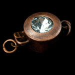 12mm Antique Copper Rhinestone Box Clasp #CLD148-General Bead
