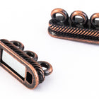 20mm x 17mm Antique Copper 3 Loop Magnetic Clasp #CLD156-General Bead