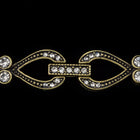 44mm x 10mm Antique Brass Pavé Crystal 1 Loop Buckle Clasp #CLD173-General Bead