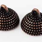 18mm x 13mm Antique Copper Round Studded Magnetic Clasp #CLD181-General Bead