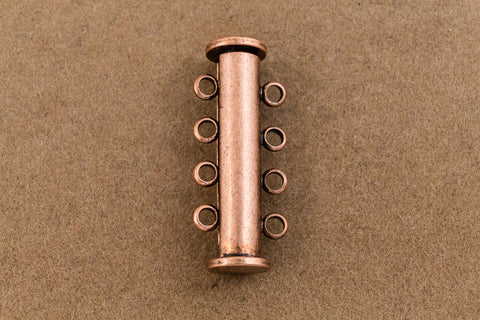 26mm x 10mm Antique Copper 4 Loop Magnetic Slide Clasp #CLD189-General Bead