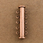 30mm x 10mm Antique Copper 5 Loop Magnetic Slide Clasp #CLD190-General Bead