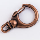 33mm x 19mm Antique Copper Round Swivel Clasp #CLD192-General Bead