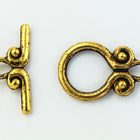 12mm Antique Gold Spiral Toggle Clasp #CLD144-General Bead