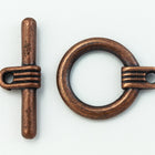 16mm Antique Copper Art Deco Toggle Clasp #CLD206-General Bead