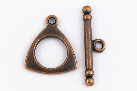 15mm Antique Copper Triangle Toggle Clasp #CLD207-General Bead