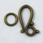 20mm Antique Brass Decorative Hook Clasp #CLE141-General Bead