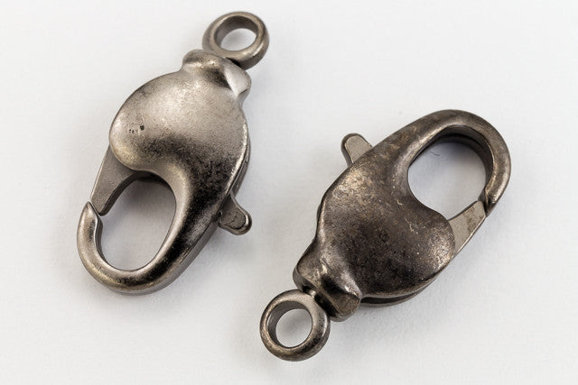 9mm x 17mm Matte Gunmetal Swivel Lobster Clasp #CLE151 – General Bead
