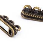20mm x 17mm Antique Brass 3 Loop Magnetic Clasp #CLE156-General Bead