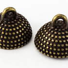 18mm x 13mm Antique Brass Round Studded Magnetic Clasp #CLE181-General Bead