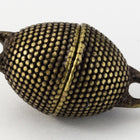 21mm x 11mm Antique Brass Oval Studded Magnetic Clasp #CLE183-General Bead