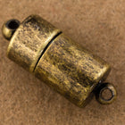 17mm x 7mm Antique Brass Magnetic Barrel Clasp #CLE186-General Bead