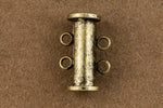 14mm x 10mm Antique Brass 2 Loop Magnetic Slide Clasp #CLE187-General Bead