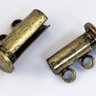 14mm x 10mm Antique Brass 2 Loop Magnetic Slide Clasp #CLE187-General Bead