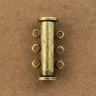 20mm x 10mm Antique Brass 3 Loop Magnetic Slide Clasp #CLE188-General Bead