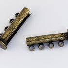 26mm x 10mm Antique Brass 4 Loop Magnetic Slide Clasp #CLE189-General Bead