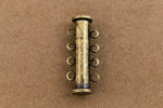 26mm x 10mm Antique Brass 4 Loop Magnetic Slide Clasp #CLE189-General Bead