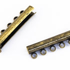 30mm x 10mm Antique Brass 5 Loop Magnetic Slide Clasp #CLE190-General Bead