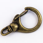 33mm x 19mm Antique Brass Round Swivel Clasp #CLE192-General Bead