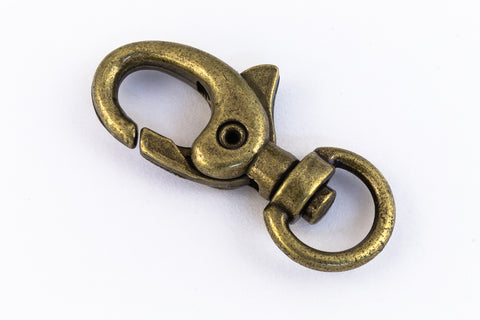 30mm x 15mm Antique Brass Swivel Lobster Clasp #CLE200-General Bead