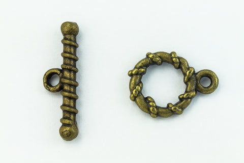 11mm Antique Brass Toggle Clasp #CLE208-General Bead