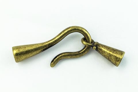 24mm Antique Brass Hook and Eye Clasp #CLE209-General Bead
