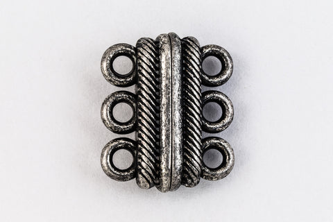 20mm x 17mm Antique Silver 3 Loop Magnetic Clasp #CLF156-General Bead