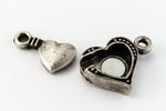 19mm Antique Silver Heart Magnetic Clasp #CLF182-General Bead