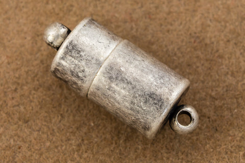 17mm x 7mm Antique Silver Magnetic Barrel Clasp #CLF186-General Bead