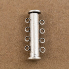 26mm x 10mm Antique Silver 4 Loop Magnetic Slide Clasp #CLF189-General Bead