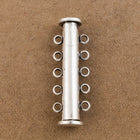 30mm x 10mm Antique Silver 5 Loop Magnetic Slide Clasp #CLF190-General Bead