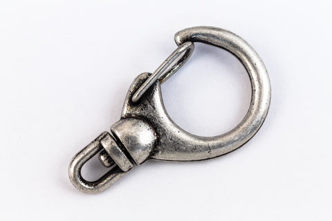 33mm x 19mm Antique Silver Round Swivel Clasp #CLF192-General Bead