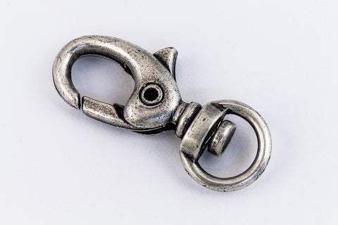 30mm x 15mm Antique Silver Swivel Lobster Clasp #CLF200-General Bead