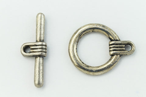 16mm Antique Silver Art Deco Toggle Clasp #CLF206-General Bead