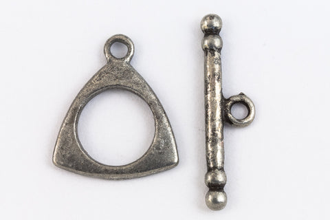 15mm Antique Silver Triangle Toggle Clasp #CLF207-General Bead