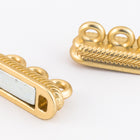 20mm x 17mm Matte Gold 3 Loop Magnetic Clasp #CLG156-General Bead
