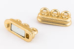 20mm x 17mm Matte Gold 3 Loop Magnetic Clasp #CLG156-General Bead