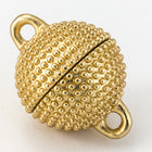 18mm x 13mm Matte Gold Round Studded Magnetic Clasp #CLG181-General Bead