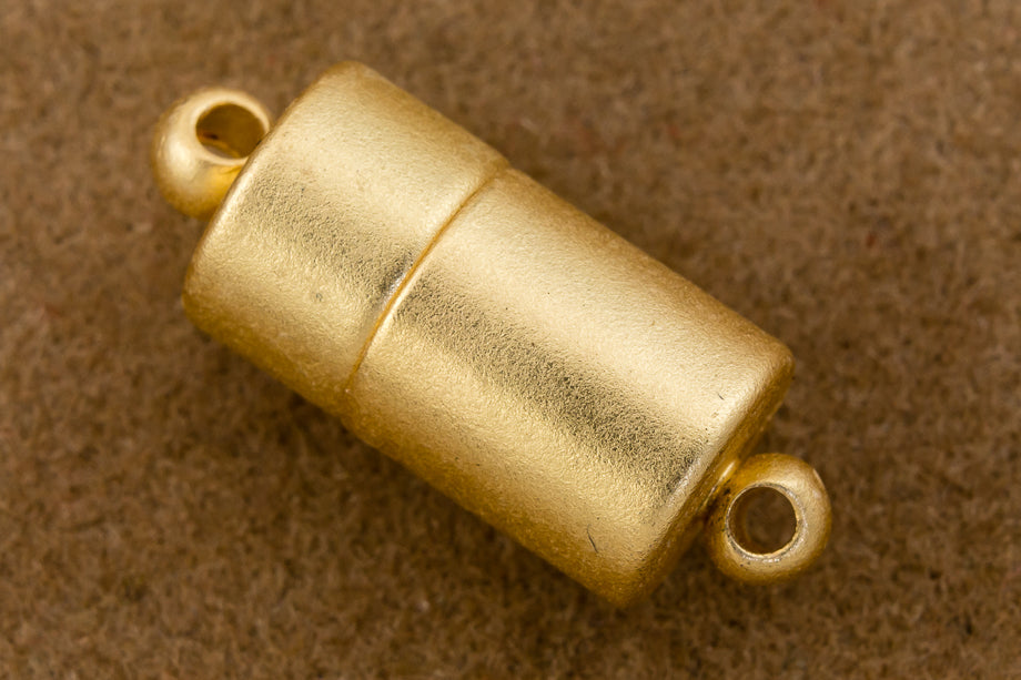 17mm x 7mm Matte Gold Magnetic Barrel Clasp #CLG186
