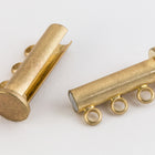 20mm x 10mm Matte Gold 3 Loop Magnetic Slide Clasp #CLG188-General Bead