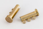 20mm x 10mm Matte Gold 3 Loop Magnetic Slide Clasp #CLG188-General Bead