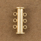 20mm x 10mm Matte Gold 3 Loop Magnetic Slide Clasp #CLG188-General Bead
