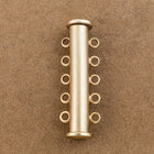 30mm x 10mm Matte Gold 5 Loop Magnetic Slide Clasp #CLG190-General Bead