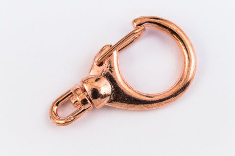 33mm x 19mm Bright Copper Round Swivel Clasp #CLH192-General Bead