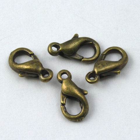 10mm Antique Brass Lobster Clasp #CLN011-General Bead