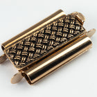 10mm x 18mm Antique Gold Woven Beadslide Clasp #CLA303