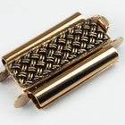 10mm x 24mm Antique Gold Woven Beadslide Clasp #CLA304